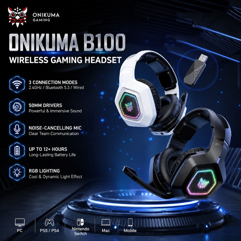 Gaming Console In Amazon - Cuffie da gioco wireless ONIKUMA B100