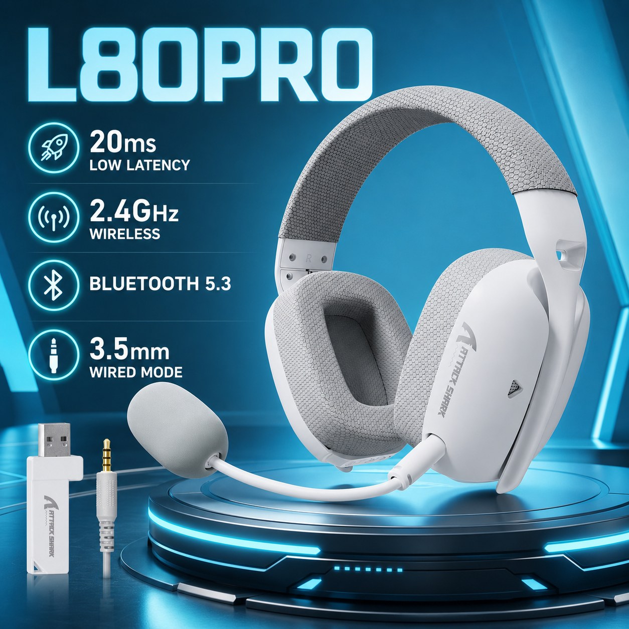 ATTACK SHARK L80PRO Cuffie Gam - Gaming Console Headset recensione e prezzo