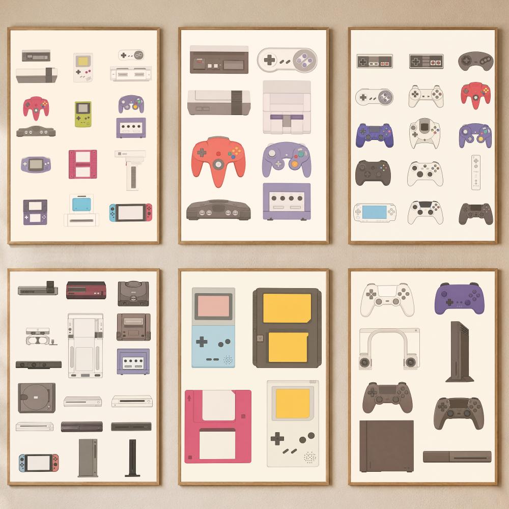 Gaming Console Cafe - Poster per Console e Videogiochi Portatili