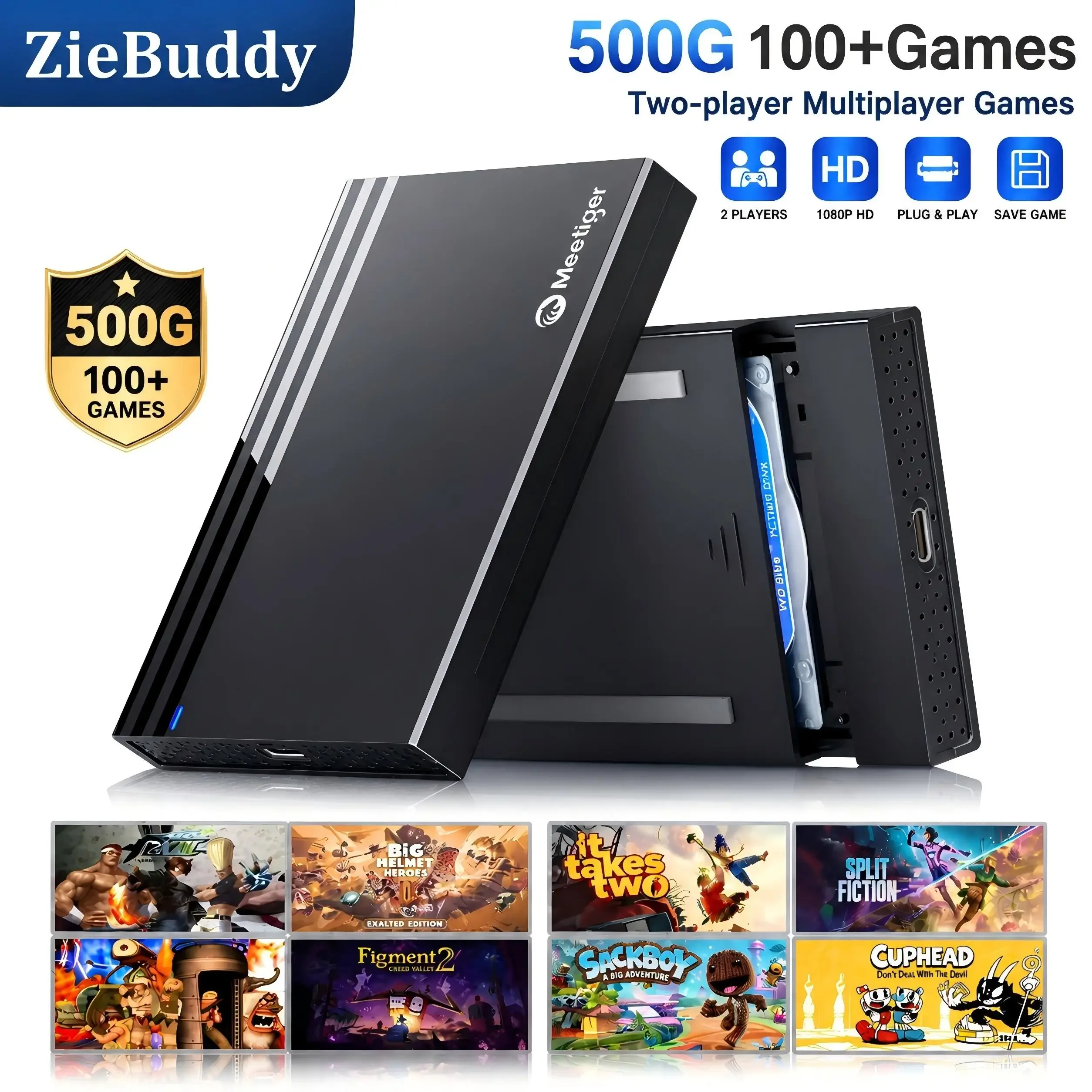 Gaming Console Windows - Console da gioco ZieBuddy 500GB con