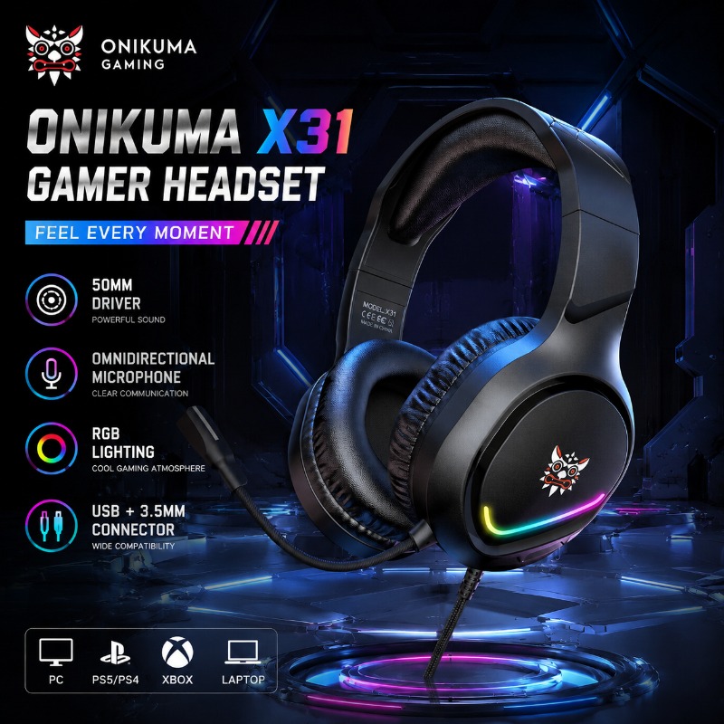 Cuffie da gioco ONIKUMA X31 pr - Gaming Console In Amazon recensione e prezzo