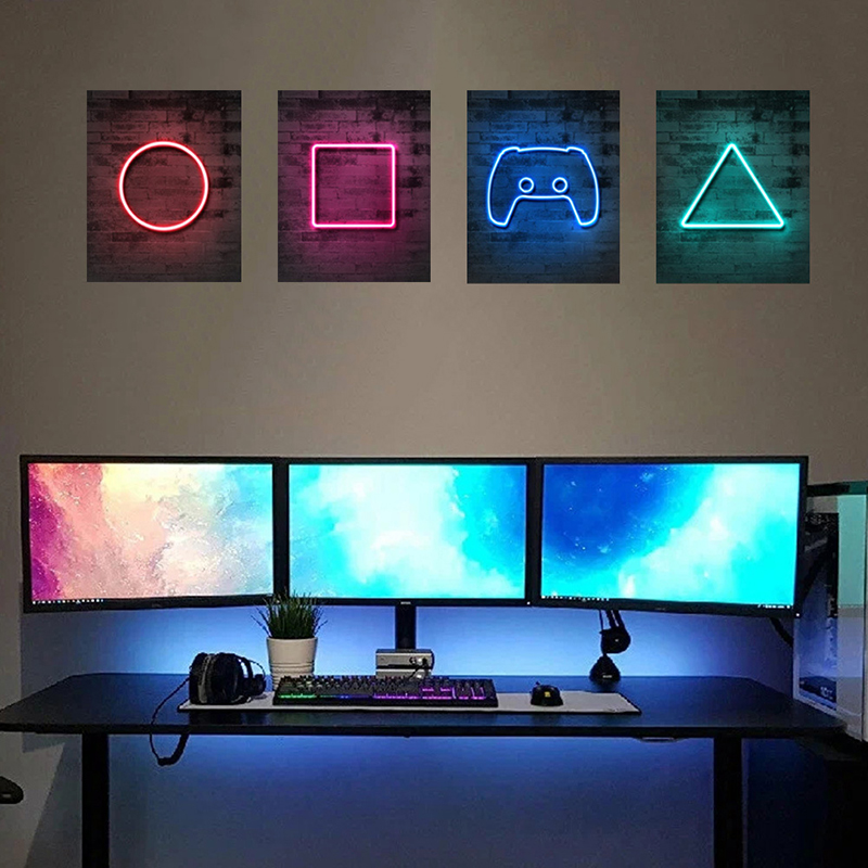 4 pezzi sala giochi per bambin - Gaming Console Wallpaper recensione e prezzo