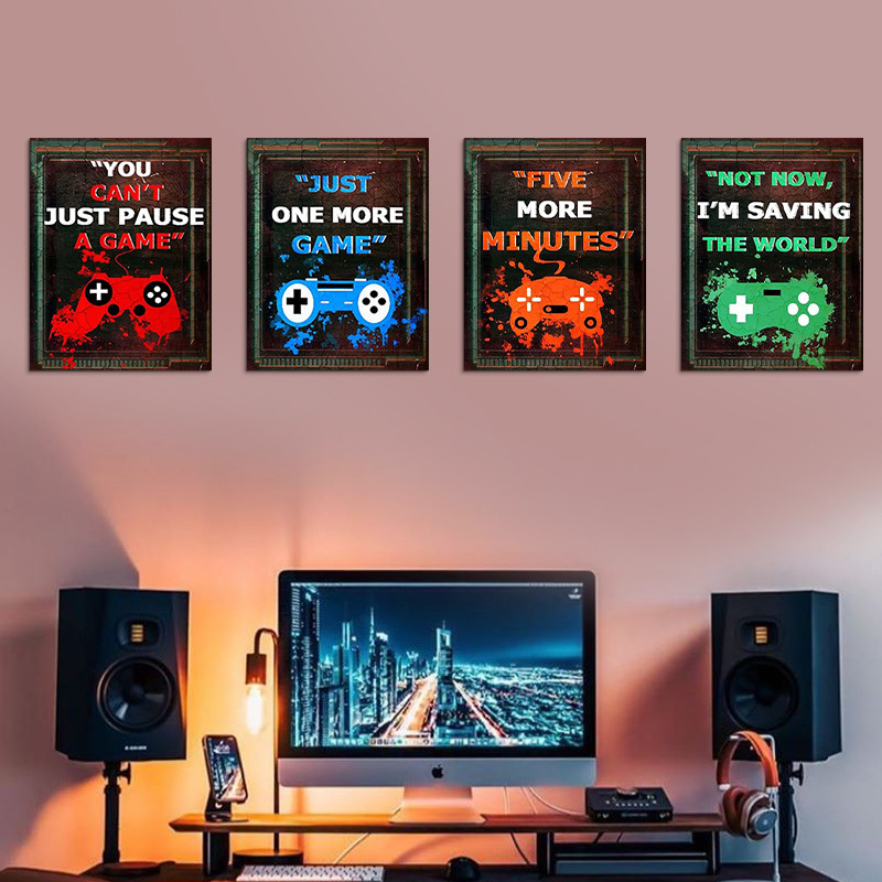 4 pezzi sala giochi per bambin - Gaming Console Wallpaper recensione e prezzo