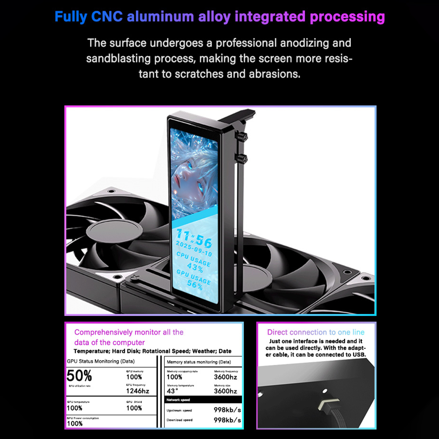 Schermo PC USB GCXZ 4.58
