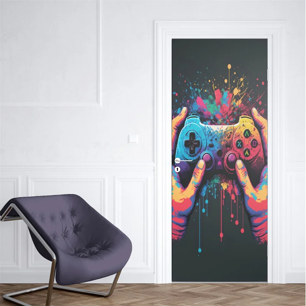 Neon Punk Game Door Sticker Sp - Gaming Console Wallpaper recensione e prezzo