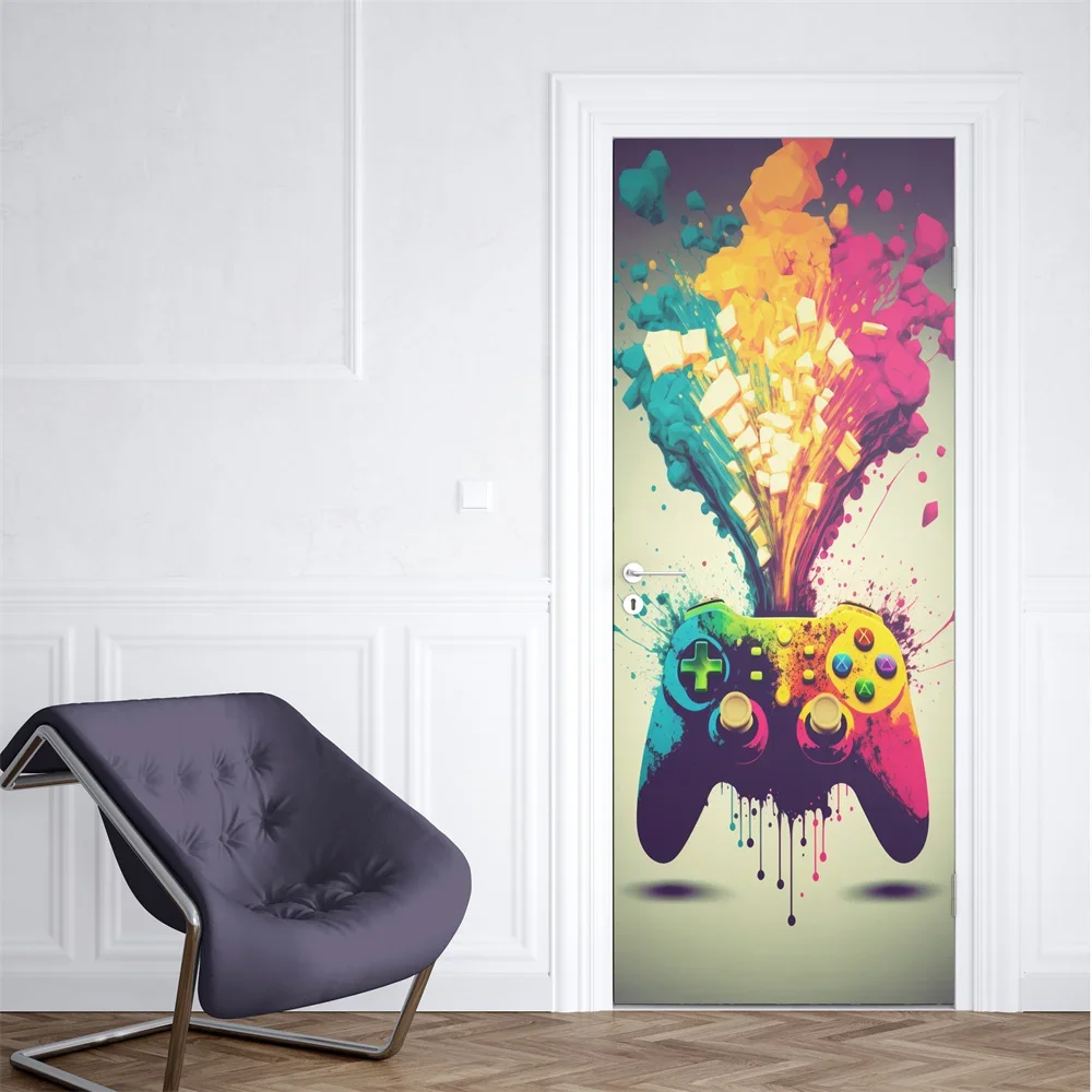 Neon Punk Game Door Sticker Sp - Gaming Console Wallpaper recensione e prezzo